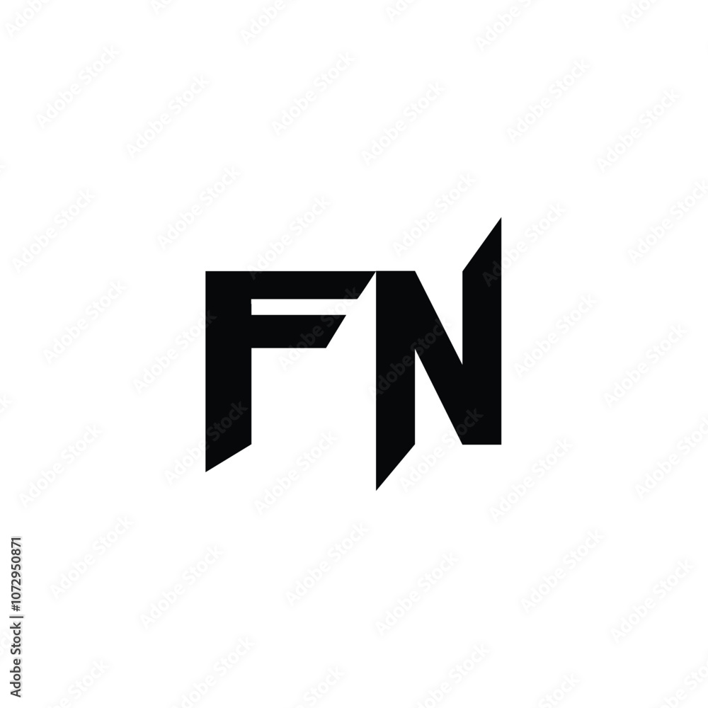 FN monogram logo design letter text name symbol monochrome logotype alphabet character simple logo FN monogram logo design letter text name symbol monochrome logotype alphabet character simple logo