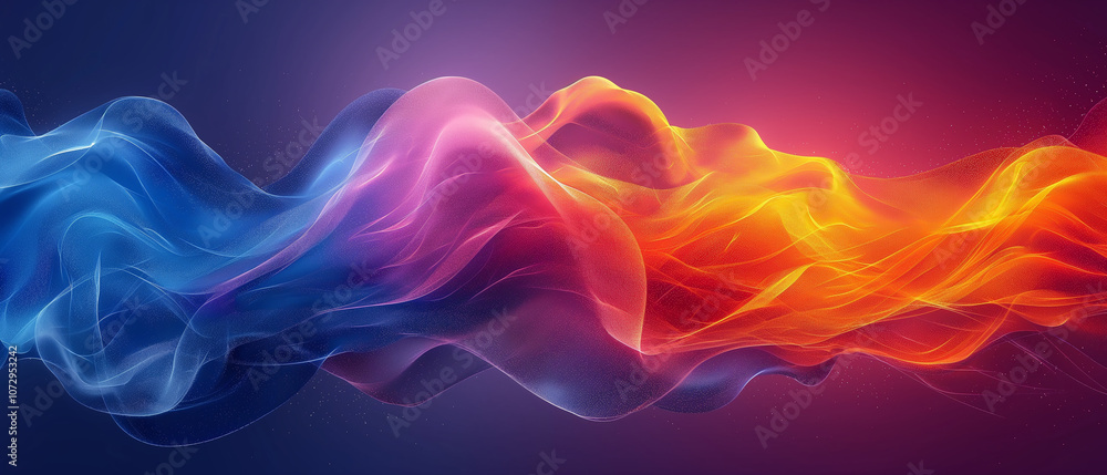 Abstract Colorful Waves Digital Art Background Abstract Colorful Waves Digital Art Background