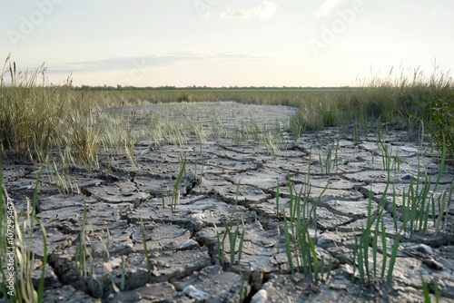 texture of dry cracked soil photo