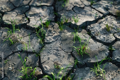 texture of dry cracked soil photo