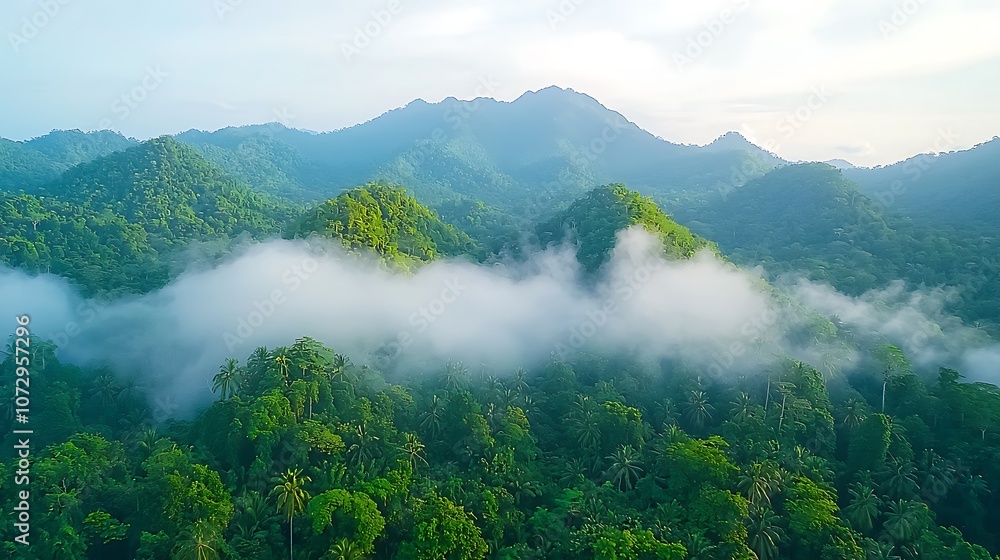 Explore the lush mountains and dense forests of a tropical landscape in stunning detail Explore the lush mountains and dense forests of a tropical landscape in stunning detail