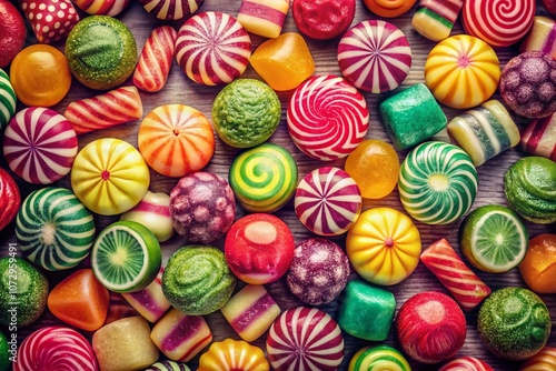 Vintage Candy Pattern Seamless Colorful Photography