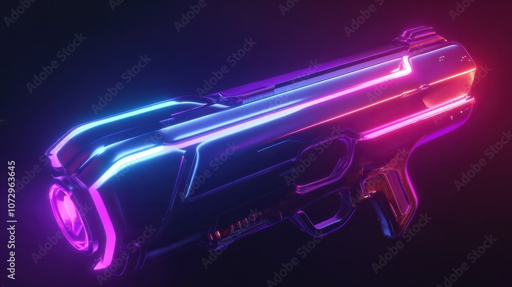 futuristic image neon colors