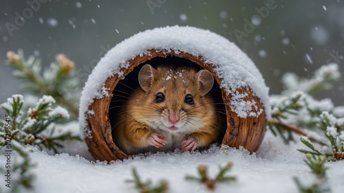 Silent Sleep: The Hazel Dormouse Wrapped in Winter’s Warmth