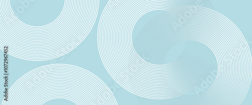 Modern abstract background. Glossy white gradient circle lines. Minimal geometric pattern. Simple graphic elements. Futuristic concept. Suitable for cover, poster, banner, brochure, eps10.