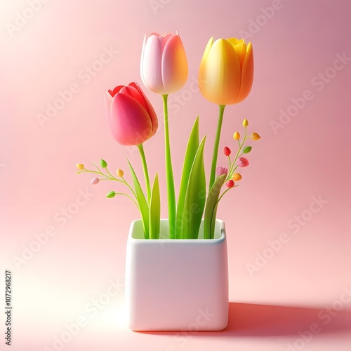 tulips in vase #1072968217