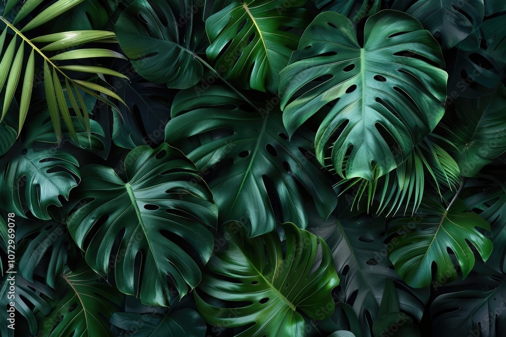 monstera leaves summer minimal background monstera leaves summer minimal background
