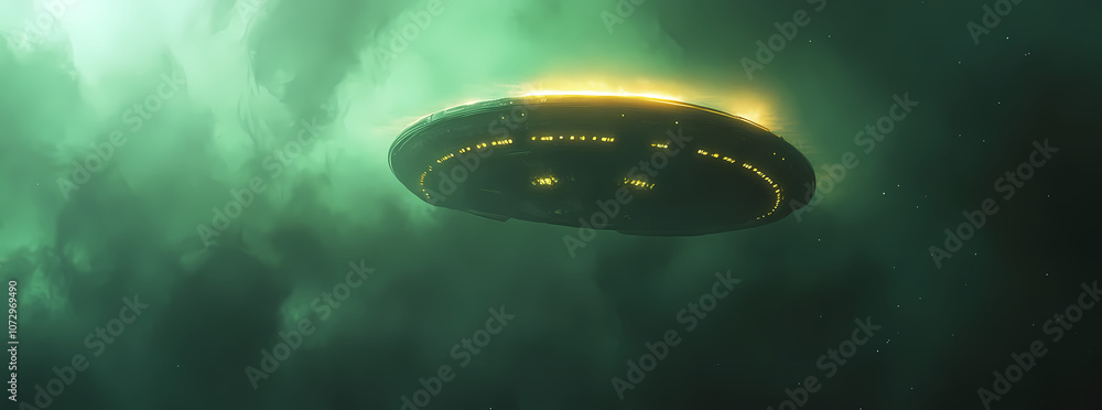 Hyper-Photorealistic Flying Saucer in a Mystical Sky: Glowing Light, Sharp Details, and Dramatic Gradient Hyper-Photorealistic Flying Saucer in a Mystical Sky: Glowing Light, Sharp Details, and Dramatic Gradient