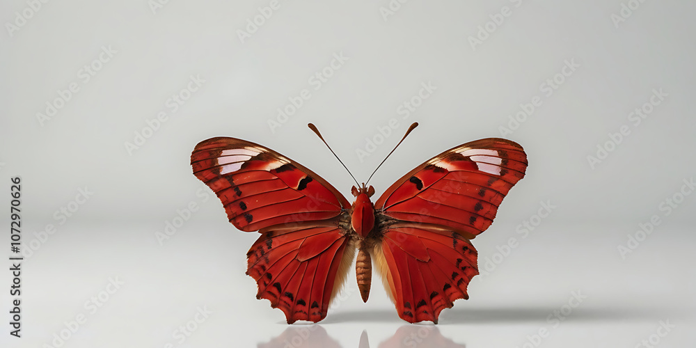 Obraz premium beautiful butterfly on white background, created by Generative AI