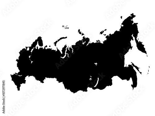 silhouette map of russia