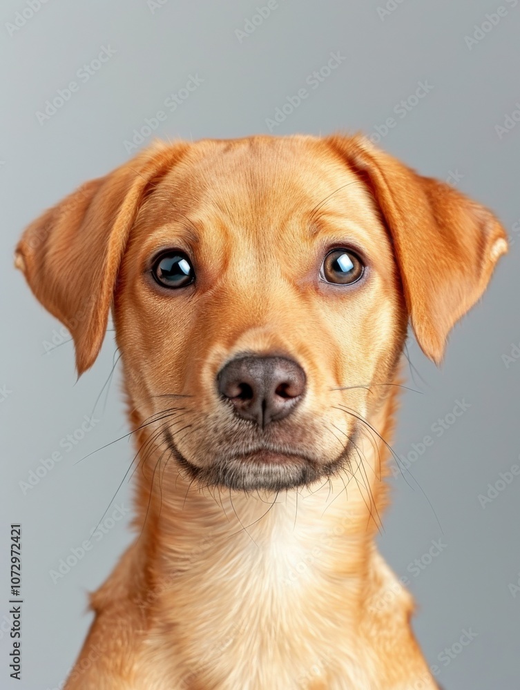 Adorable golden retriever puppy portrait. Adorable golden retriever puppy portrait.