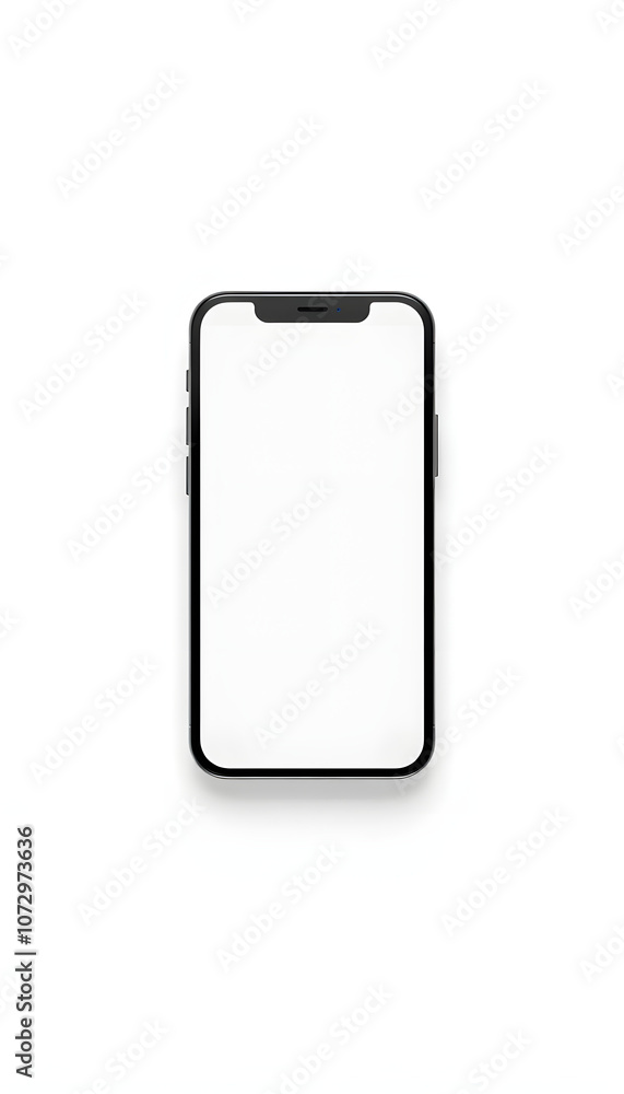 Smartphone mockup, template on white background isolated with white highlights, png Smartphone mockup, template on white background isolated with white highlights, png