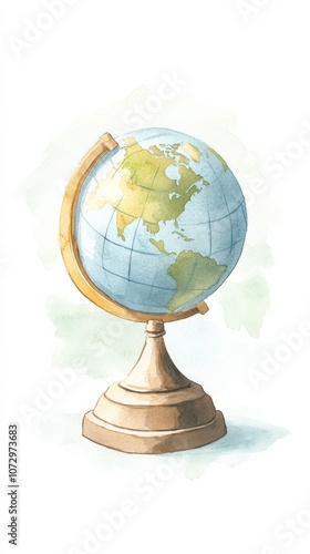 A vintage globe representing the world. photo