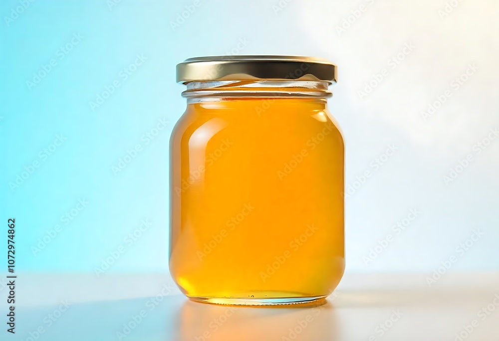 glass jar of honey glass jar of honey