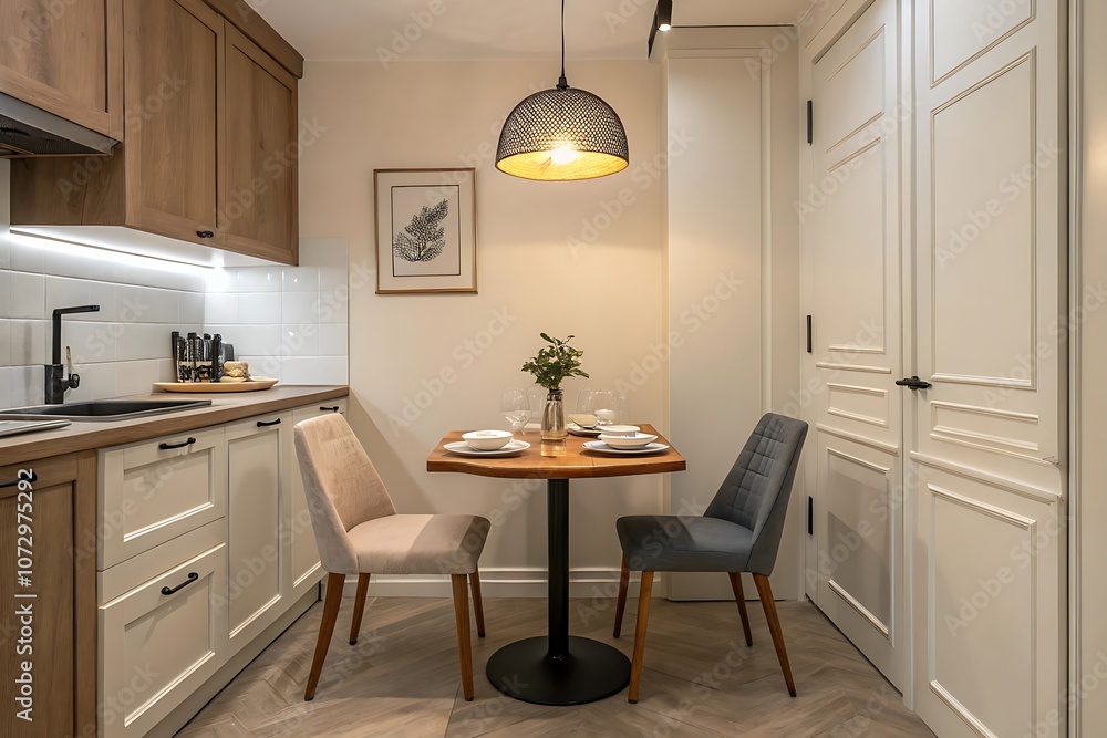 Fototapeta premium modern kitchen interior with kitchen