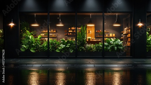 Explore the serenity of a lush plant-filled storefront that invites nature into urban living spaces