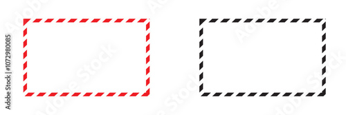 Candy cane frames. Christmas and New Year candy frame. Holiday x-mas border. isolated on white and black background. Vector file . EPS 10