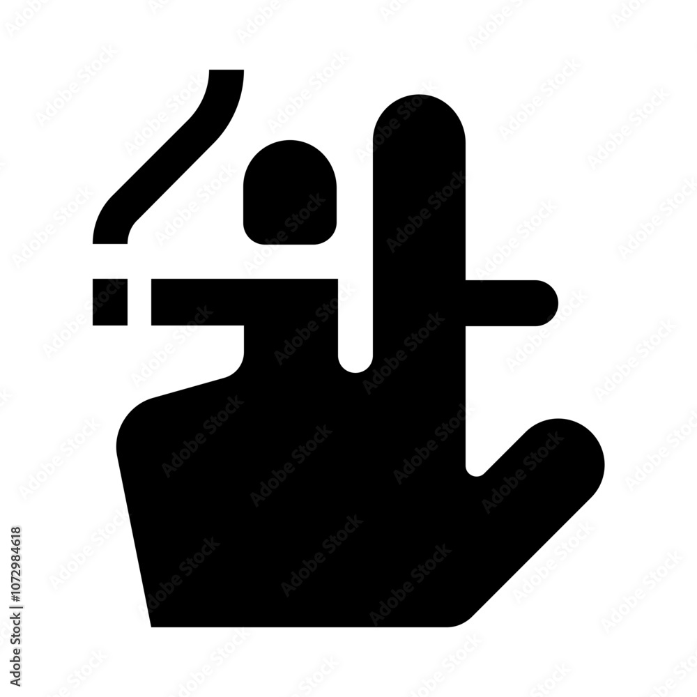 Cigarette Smoking Hand Solid Icon Cigarette Smoking Hand Solid Icon