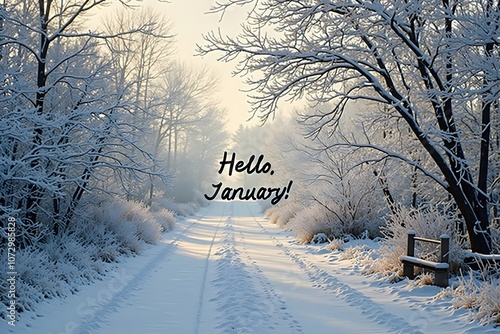 Winter wallpapers Hello, January