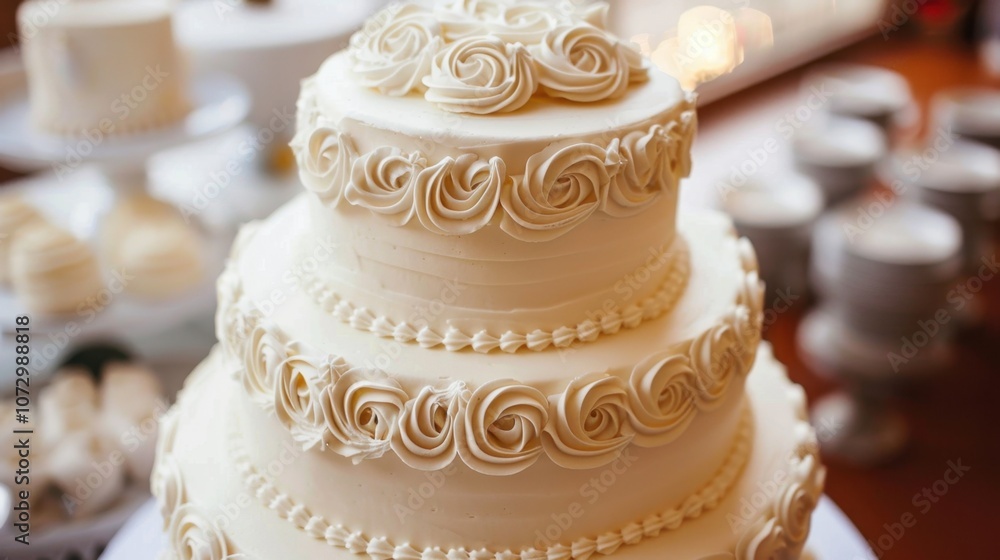 Wedding Cake: An elaborate, multi-tiered cake that reflects the couple’s style, symbolizing joy, sweetness, and a celebratory spirit during the reception.
Wedding Cake: An elaborate, multi-tiered cake that reflects the couple’s style, symbolizing joy, sweetness, and a celebratory spirit during the reception.