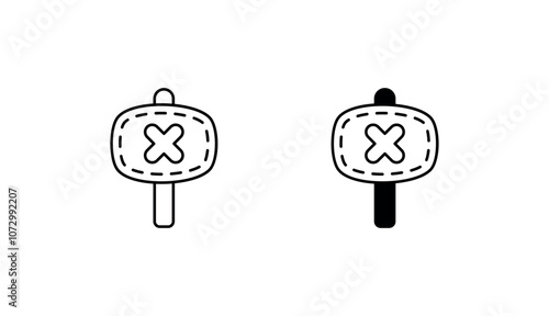 Protest icon design with white background stock illustration