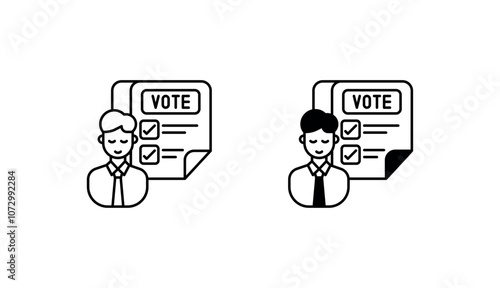 Electoral College icon design with white background stock illustration