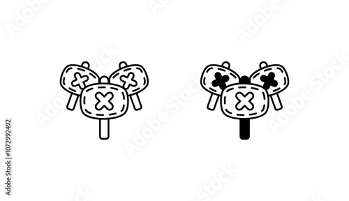 Political Rally icon design with white background stock illustration