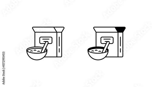 Corn Flakes icon design with white background stock illustration