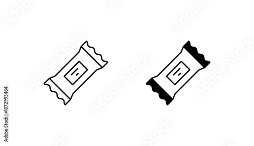 Cereal Bar icon design with white background stock illustration