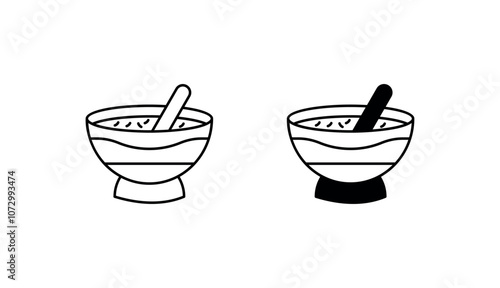 Muesli icon design with white background stock illustration
