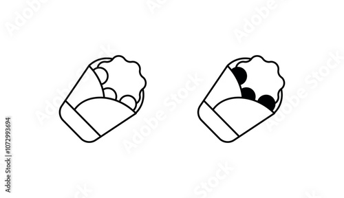 Crepe icon design with white background stock illustration