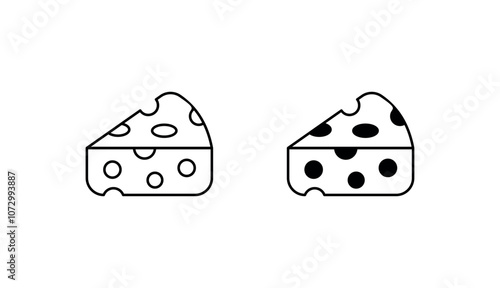 Cheese icon design with white background stock illustration