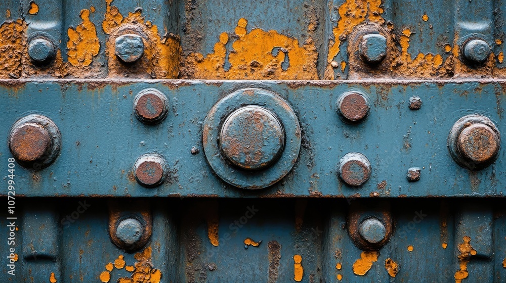 Rusty Bolt and Weathered Metal Surface Close-Up Rusty Bolt and Weathered Metal Surface Close-Up
