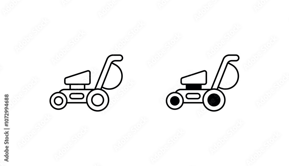 Mower icon design with white background stock illustration Mower icon design with white background stock illustration