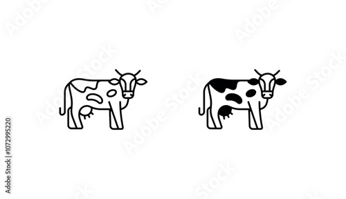Cattle chute icon design with white background stock illustration