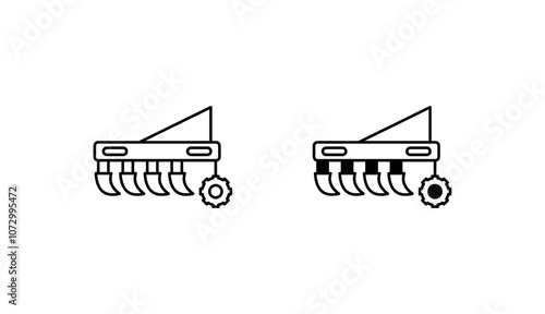 Plow icon design with white background stock illustration