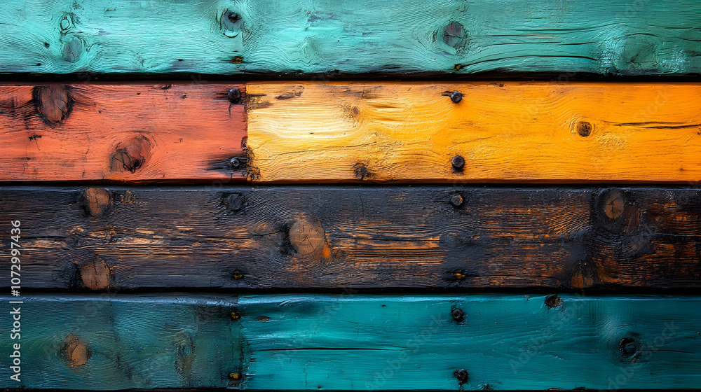 Colorful Wooden Planks Background Colorful Wooden Planks Background