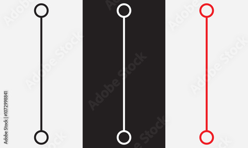 straight line icon. isolated on white and black background. Vector file . EPS 10