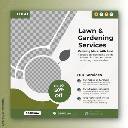 Digital marketing and corporate business service social media post banner template design