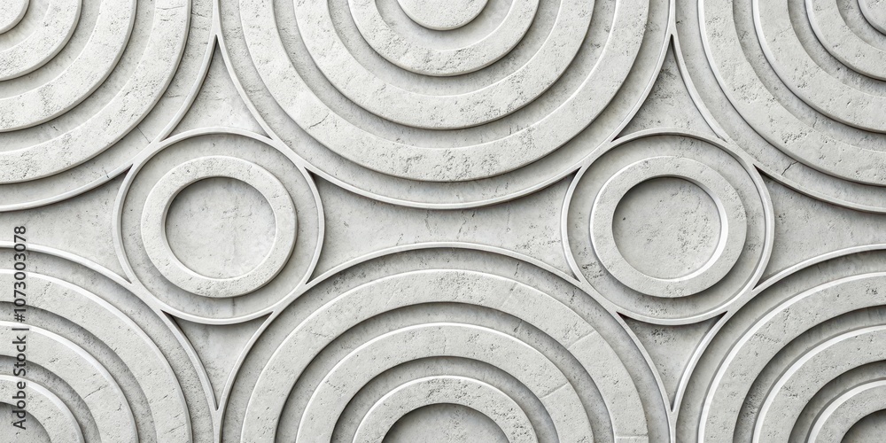 Abstract Grey Concentric Circles Pattern On Concrete Wall Abstract Grey Concentric Circles Pattern On Concrete Wall