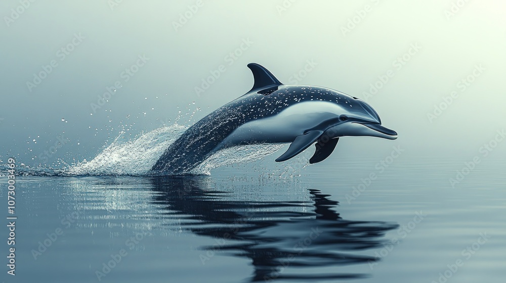 Obraz premium Dolphin Leaping Out Of The Water