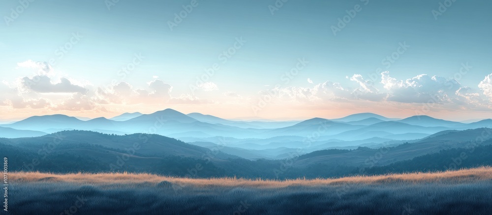 Obraz premium Mountain Range Panorama