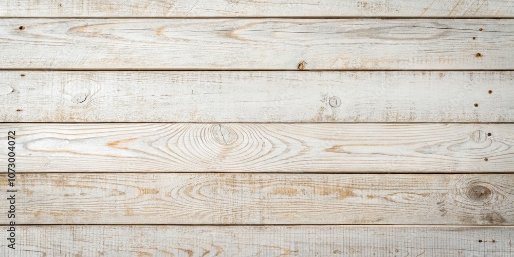 Naklejka premium Rustic Weathered Whitewashed Wooden Plank Background with Natural Grain and Texture