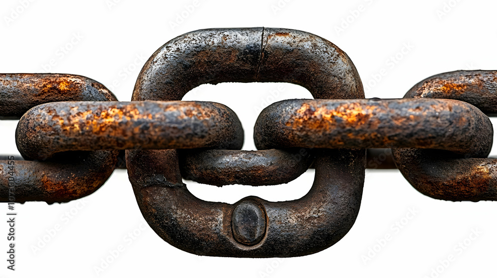 Rusty Metal Chain Link Macro Photo Rusty Metal Chain Link Macro Photo