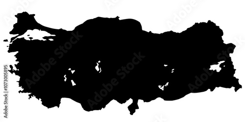 silhouette map of türkiye