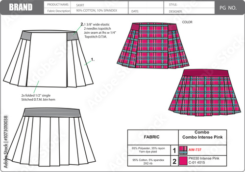 Tech Pack Print for manufacture