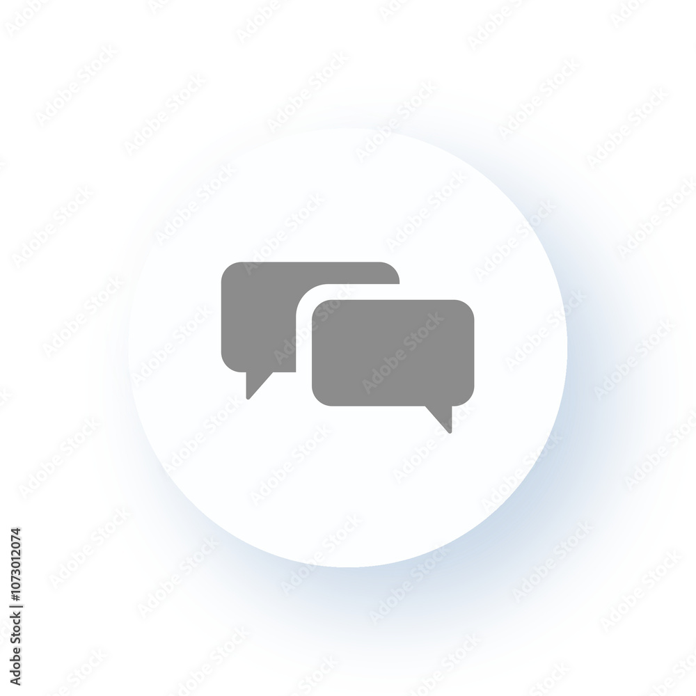 Neumorphism User interface Chat Bubbles Icon UX UI Design Drop Shadow Neumorphism User interface Chat Bubbles Icon UX UI Design Drop Shadow