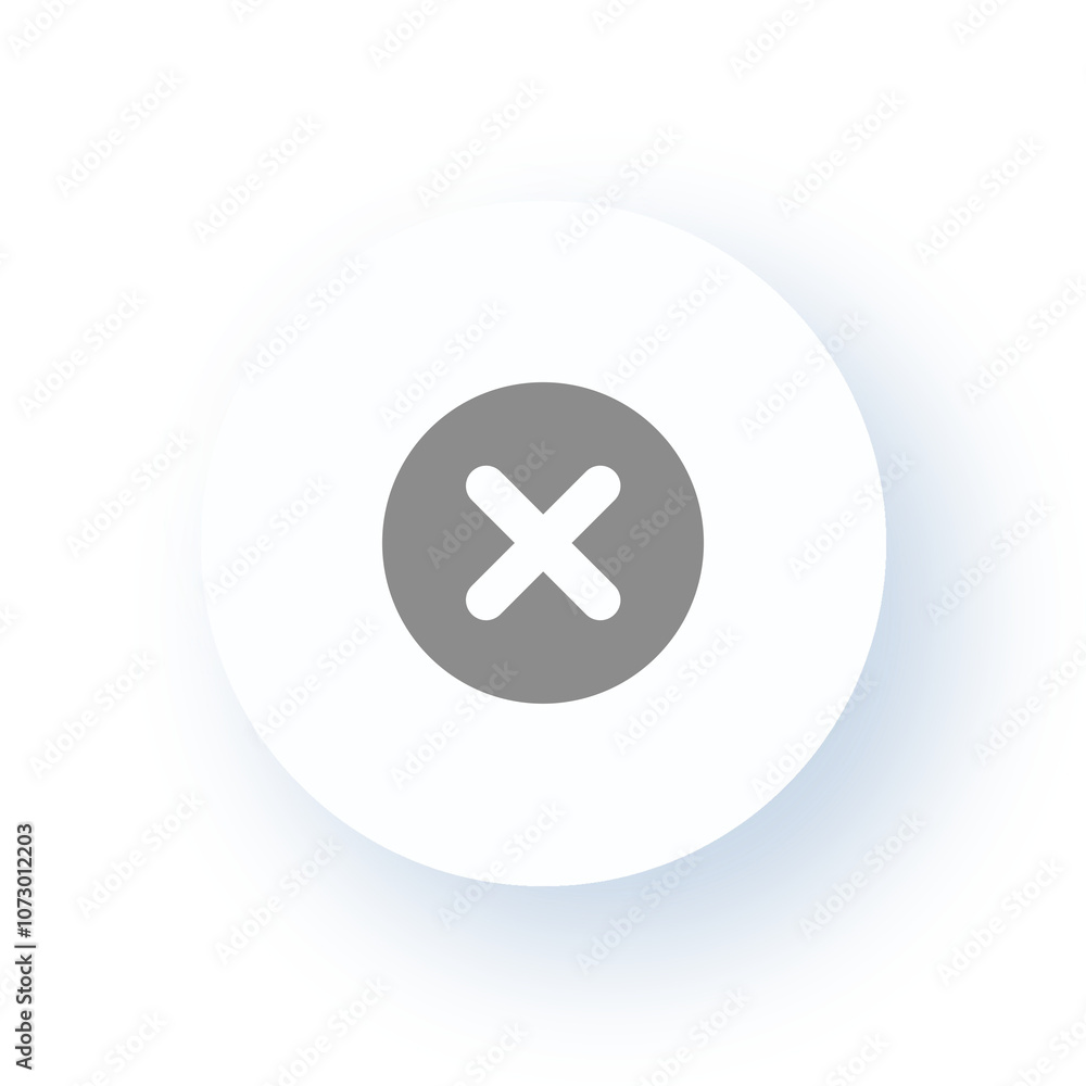Neumorphism User interface Cross Mark Icon UX UI Design Drop Shadow Neumorphism User interface Cross Mark Icon UX UI Design Drop Shadow