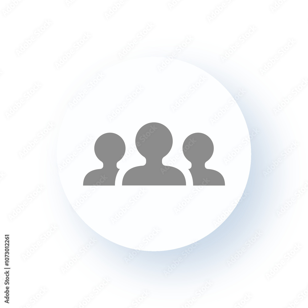 Neumorphism User interface Group of People Icon for Community and Teamwork UX UI Design Drop Shadow Neumorphism User interface Group of People Icon for Community and Teamwork UX UI Design Drop Shadow