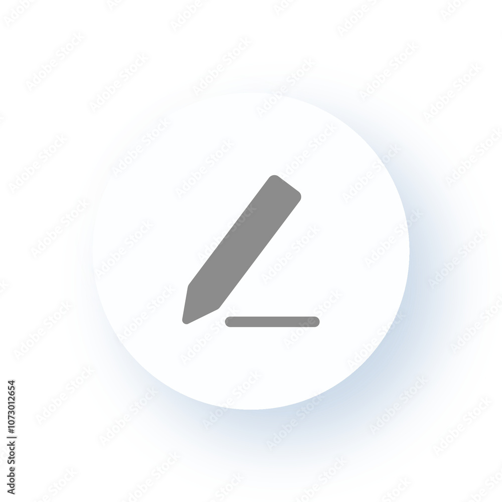 Neumorphism User interface Pencil Edit Icon UX UI Design Drop Shadow Neumorphism User interface Pencil Edit Icon UX UI Design Drop Shadow